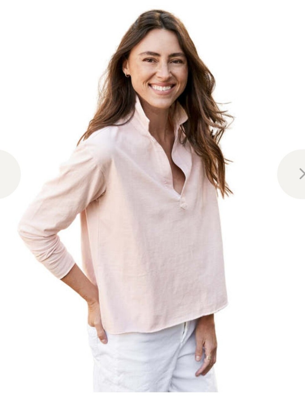 Frank & Eileen Popover Henley Light Pink - Picture 2 of 8